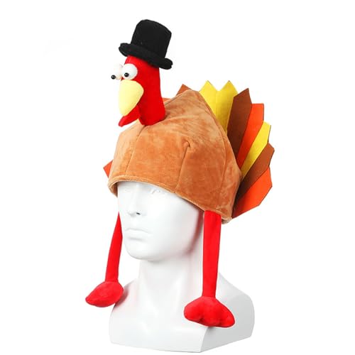 2pcs Cute Long Legs Turkey Hat For Women Men, Thanksgiving Decor Funny Hats - image 4