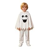 Generisch Halloween-Outfit für Zweiteiliges -Set mit Kapuzenpullover -Cape Langarm-Hose für Winter ideal für Party Schule Freizeit bequemer Schnitt mit Print (White, 3-6 Months)