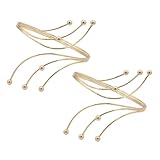 CTIRCHIU 2個 メタルアームカフ ブレスレット レディース向け 多太陽モチーフ 開口式 アームレット ファッションアクセサリー 贈り物にも