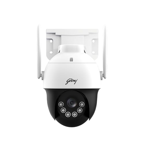 Image of Godrej 3MP Smart Wifi Mini PT CCTV Camera | EVE Pro Wifi Mini PT | Night Vision | 360 View | AI Human Tracking | Motion Detection | Outdoor Camera | 2-Way Talk | 256GB SD Card Support | Alexa Support