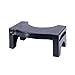 XMCF Taburete del tocador Taburete de heces Plegables, heces auxiliares para niños, tablón de pie auxiliares, Antideslizantes duraderosos duraderos en el baño Taburete fisiológico (Color : Black)