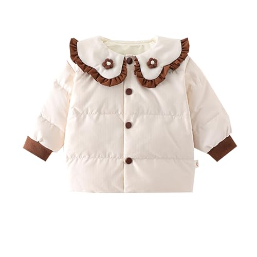 Barn Vinter Lätt Varm Jacka Flickor Söt Höst Och Vinter Tryckt Ytterkläder Snökläder