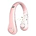 Nouveau ventilateur de cou suspendu sans feuilles USB Portable Mini ventilateur de cou suspendu sans main Rechargeable à faible bruit pour les Sports de plein air de bureau (Rose B)