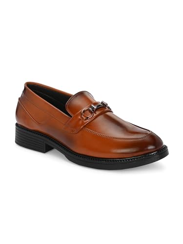 Image of STANPHORD Men Formal Loafer Shoes | Patent PU Slip-On Moccasins | Flat Rubber Sole | Casual Office Driving Travel Wear | Lightweight (TPSL S1)