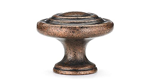 Image of Richelieu Hardware BP10734193 Notre-Dame Collection 1 5 /16-inch (34 mm) Antique Copper Traditional Cabinet and Drawer Mushroom Knob for Kitchen, Bathroom, and Furniture (Pack of 2)