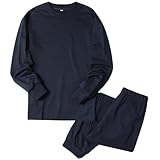 [Bellislove] スウェット パジャマ メンズ 綿 長袖 春秋 ルームウェア 上下セット ゆったり 部屋着 吸汗通気 肌に優しい 無地 プレゼント 通年用