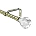 Urbanest Pierre Cut Crystal Drapery Curtain Rod Set 3/4" (Antique Brass, 88"-120")