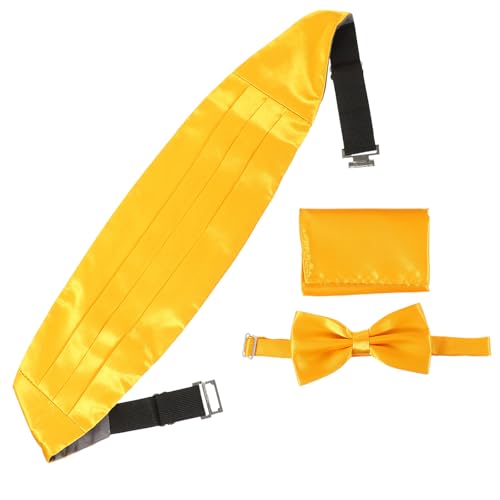 Set de cinturilla, pajarita y pañuelo para hombre