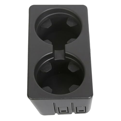 Portavasos de consola dual trasero para autos plástico negro miniatura 4
