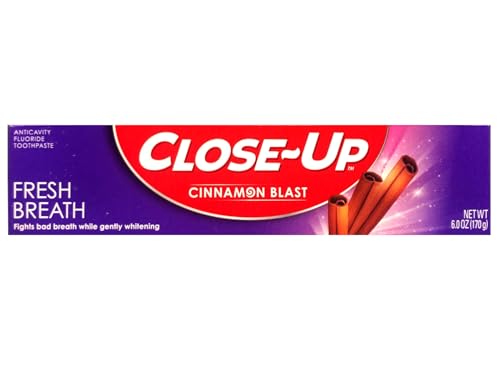 Close-Up Anticavity Fluoride Toothpaste, Freshening Cinnamon Burst Red Gel, 6 oz (170 g)