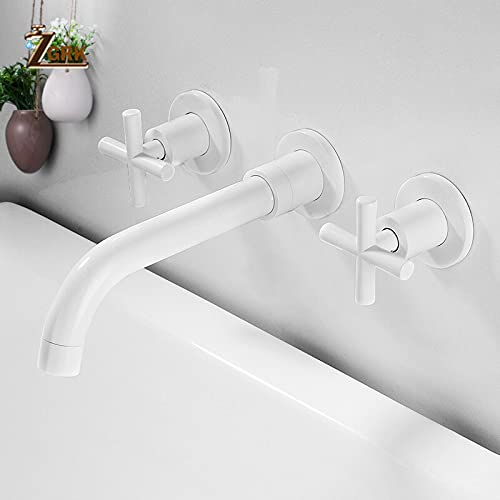 FBSHAD Brass Doppia Maniglia a Parete Bacino Freddo Calda Mix rubine