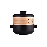 Cooking Dual-purpose Casserole Clay Pots Mec Clay Cookware Terracotta with Steamer (Color : B, Size...