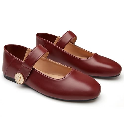 Trary Flats for Women Mary Jane Shoes Dressy Ballet Flat for Women Comfortable Business Office Slip On Casual Shoes3