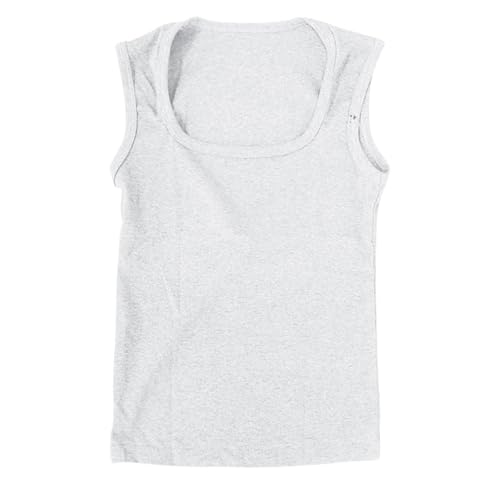 aaSccex Dames onderhemden katoen wit buikvrij bovendeel brede tankini grote maten tankini's korset top esthetische sport tops tanktops vrouwen bovenstuk top ondershirt tube top bandjes tops, wit, L