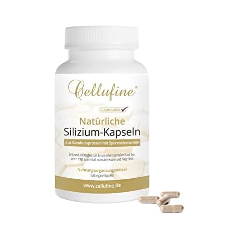 Cellufine® natürliches Silizium aus Bambus 75 mg - 120 Silzium Kapseln vegan, Silizium hochdosiert, Silicium Kapseln als Nahrungsergänzungsmittel, natürlich & ohne Konservierungsstoffe Cover