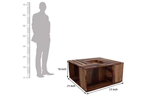 Image of Wooden Center Table for Living Room | Coffee Table for Home Wooden Coffee Table for Living Room and Office | Tea Table | Sofa Set Center Table in NaturalFinish