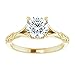 10K/14K/18K Solid Yellow Gold Handmade Engagement Ring, 1CT-9CT Round Cut VVS1 Moissanite Solitaire Ring, Diamond Wedding Ring Set for Women/Her, Anniversary/Propose Ring (Main Stone : 1.00 Carat)