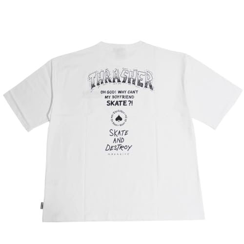 [�X���b�V���[] T�V���c Tour Logo S/S T-SHIRTS ���� TEE �r�b�O�V���G�b�g �I�[�o�[�T�C�Y �����b�N�X�t�B�b�g �����Y ���f�B�[�X ���j�Z�b�N�X M-XL �y�����z L,WHT