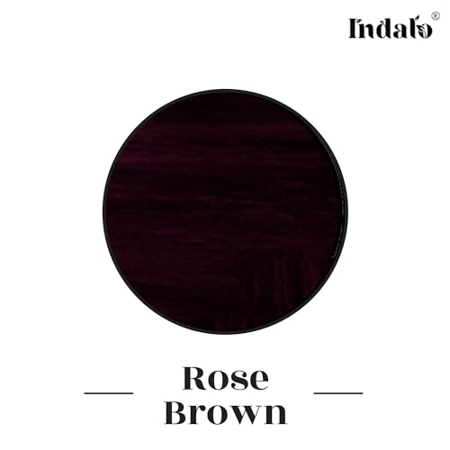 Image of Indalo Natural Hair Color Rose Brown | No Ammonia, No Paraben, No PPD, Rose Brown Hair Color | Suitable for Men & Women - 100g (Pack of 3)