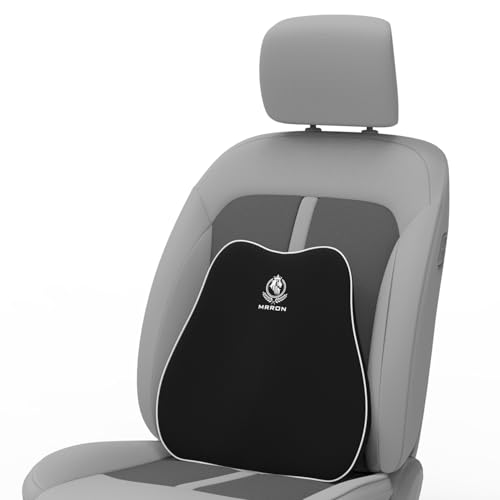 Image of MRRON Slim Back Support for Office Chair | 3 Years Warranty | Medical Grade Memory Foam Car Seat Back Support, Orthopedic Lumbar Back Rest for Back Pain Relief - Back Pillow for Sitting Long Hours