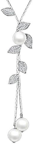 Shining Diva FashionCrystal Flower Stylish Long Chain Pendant Necklace for Women and Girls
