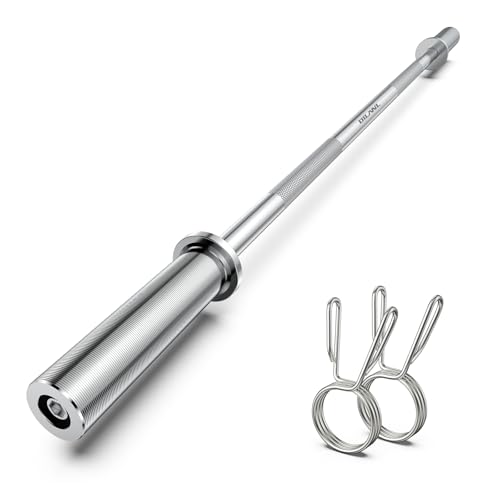 Olympic Barbell Bar 55', 2In-Weight Lifting Bar Standard Straight Barbell Bars for Bench Press/Hip...