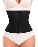 Gaine Amincissante Ventre Plat Femme Invisible Corset Minceur Ceinture Waist Trainer Serre Taille Body Sculptant Sport (Noir,XL)