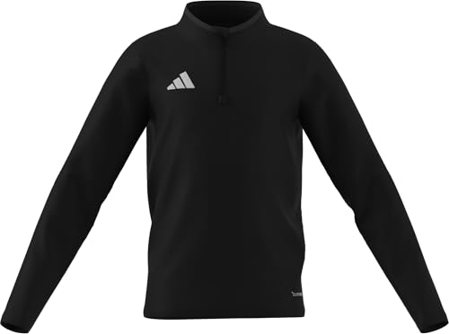 adidas Mixte Enfant Entrada26 Training Top Kids Sweatshirt, Black/White, 7-8 Years