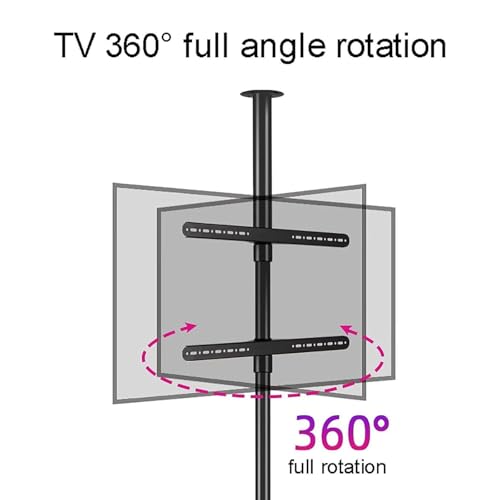 Support TV réglable en hauteur 595-850mm et base de support rotative 360° - 5