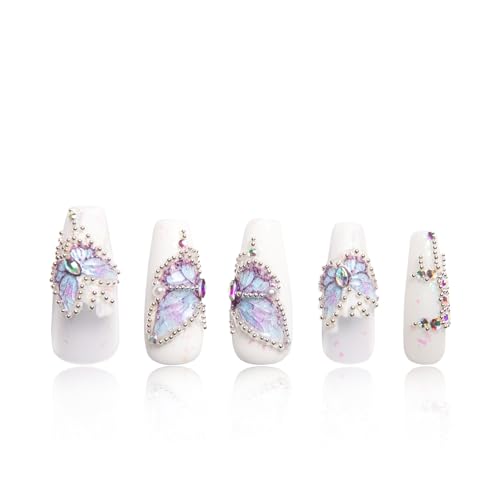 LOVFUL Press on Nails Holly Blue | Handmade with Full