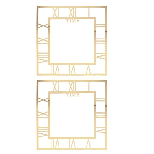 Hemobllo �A�N�������Ǌ|�����v�̕����� 2���Z�b�g�F�����`�A�N�������~���[�ǃf �S���� - 9.8�C���`×9.8�C���` ���[�}�������v�̕����ՃX�e�b�J�[ ���� �z�e�� �I�t�B�X �����p ���C�g�S�[���h