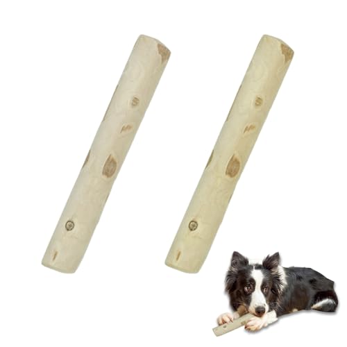 KLINNA 2 Stück Hunde Kaffeeholz Kauknochen | Holzknochen als Hundespielzeug für Natürliche Zahnpflege & Beschäftigung | Robustes Kauholz für Welpen und Kleine Hunde, Kaffeeholz für Kauholz