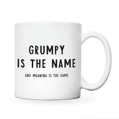 Grumpy old man mug | grumpy old man gift | old man gifts for Christmas Birthday gift fathers day gift | grandpa gift for dad gift for him (Grumpy - moaning is the game)