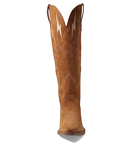 Image of Dingo Womens Thunder Road Embroidered Snip Toe Casual Boots Knee High Mid Heel 2-3 inch