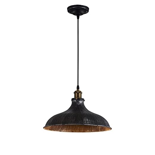 HDGNKG Retro Industriell Ljuskrona, Kreativ Personlighet Pendellampa Armatur, metallskärm För Matsal Med Ett Huvud, Cafe Hängande Tråd Justerbar Droplight, för Bardisk, Köksö, Balkong