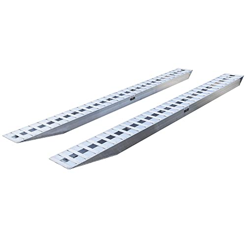 14' Pin-On Heavy Equipment 12,000 lb Loading Ramps Metallic