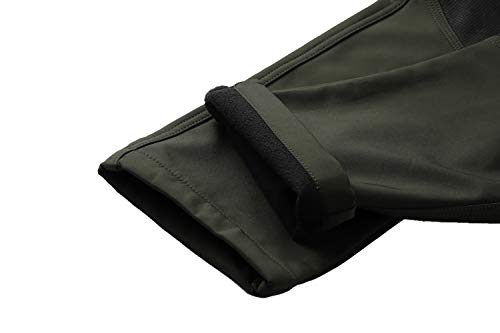 benboy women's outdoor waterproof windproof fleece slim cargo snow ski hiking pants