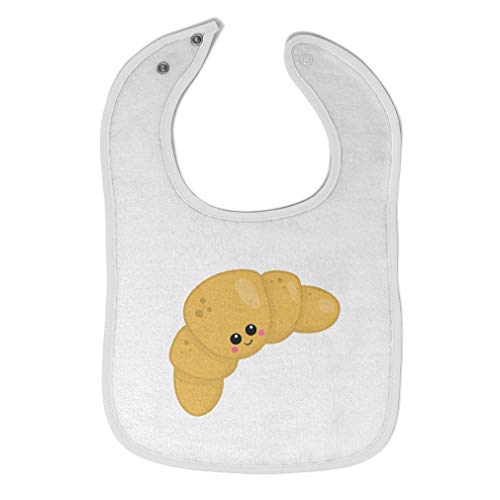 Custom Baby Bibs Burp Cloths Croissant Style B Cotton Baby Items for Baby Girl & Boy White Design Only