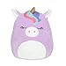 Squishmallow Kelly Toy Silvia The Purple Unicorn (corno multicolore) – Super morbido peluche animale cuscino amico cuscino animale animale farcito regalo di compleanno vacanza