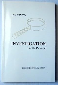Paperback Modern Investigation for the Paralegal Book