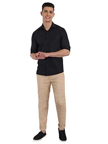 Image of Majestic Man Men's Slim Fit Mid Rise Casual Comfortable Trousers