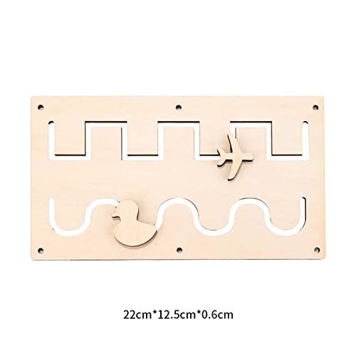 Fenteer Kids Busy Board DIY Accessories Educational Sensory Toy Early Teaching Learning Activity Center Board for Plane Travel Toys Toddler Kids Rail Tracking - Image 3