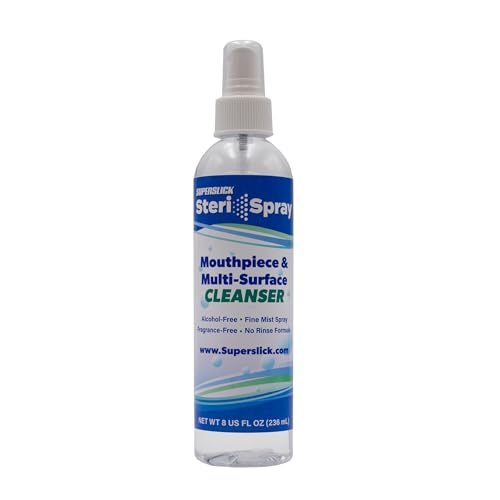 SUPERSLICK STERI-SPRAY MOUTHPIECE CLEANER, 8 OZ SAFE AND EFF