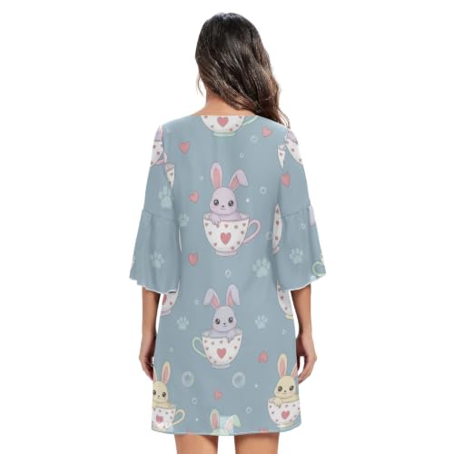 Robe hawaïenne mignonne fluide et légère pour masquer les rondeurs - 4