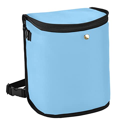 Image of Wudan Small Car Trash Can Light Blue Accessories for Garbage Storage Organizer with Lid Waterproof Portable Auto and Truck Interior Seat Bin