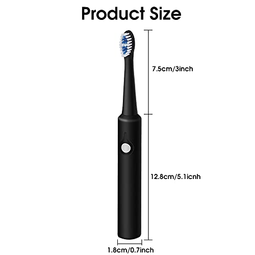 Image of ELEPHANTBOAT Sonic Electric Toothbrush for Adults,Soft Nylon Bristles,One Button Control,Battery Powered,3 Replacement Brush Tip