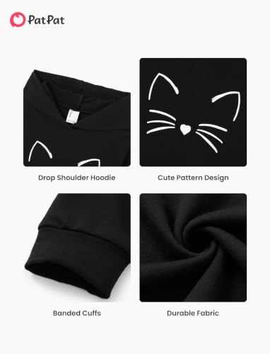 Image of PATPAT Girls 2 Piece Outfits Long Sleeve Hoodie and Leggings Clothing Set Outfits for Girls 4-12Y Fall /Winter Outfits
