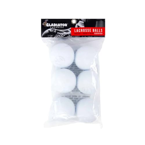 Gladiator Lacrosse Pack of 6 Official Lacrosse Game Balls –