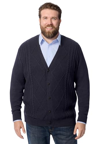 KingSize Men's Big & Tall Shoreman’S Cardigan Cable Knit Sweater