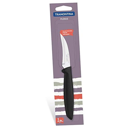 Tramontina Plenus Faca para Tornear Frutas e Legumes, Preto, 7.62 cm